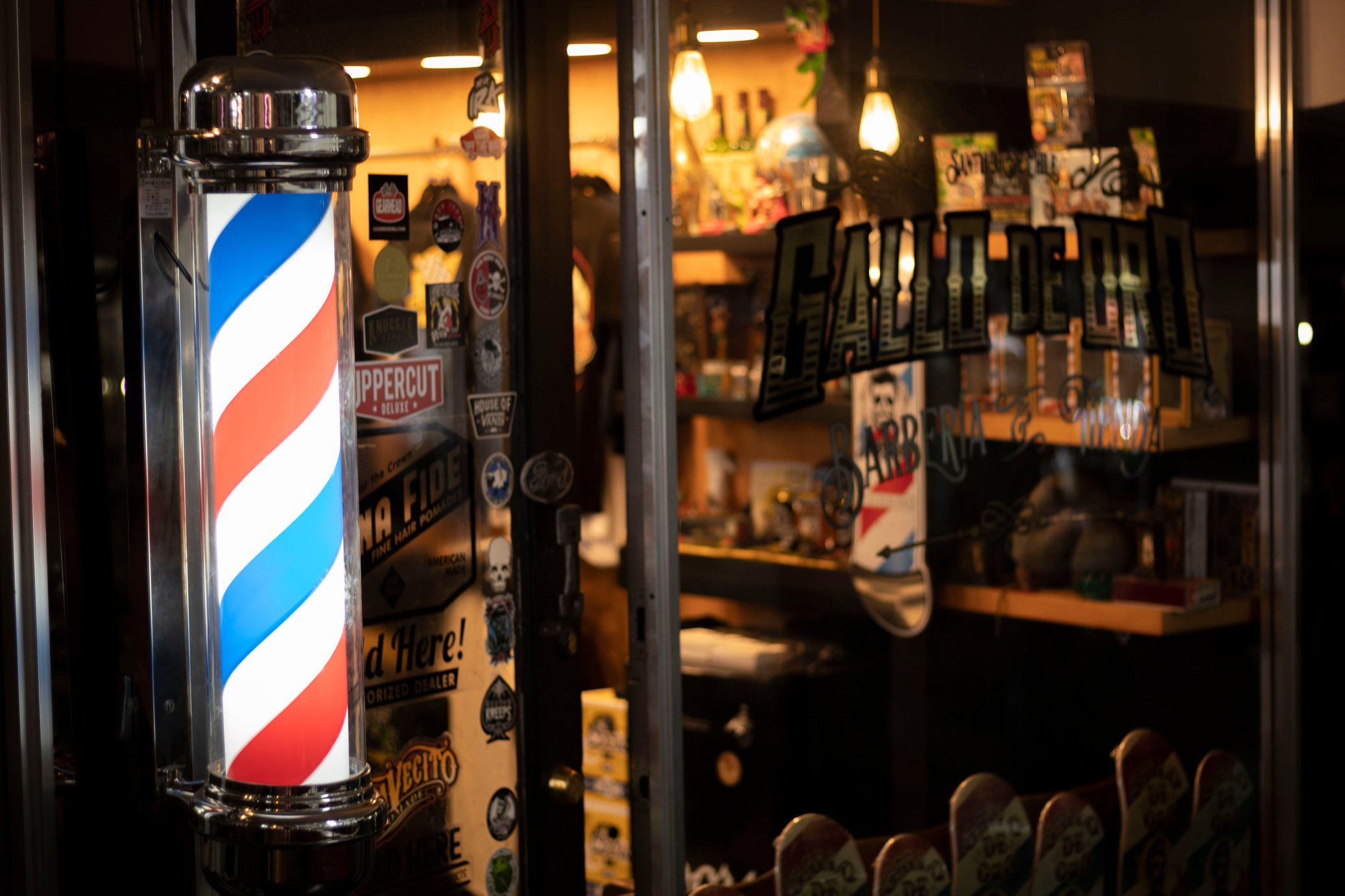 Entrance to a Barber Shop 